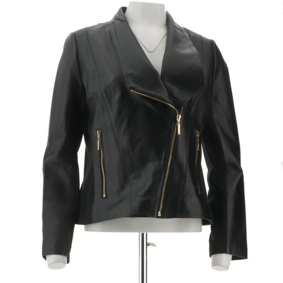 IMAN Jackets & Blazers - IMAN Genuine Black Leather Jacket